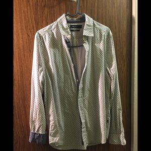 Nautica Printed , long sleeve button down